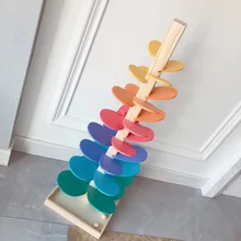 

Rainbow Tree Stacking Blocks Kids Montessori Game Wooden Toy Colorful Puzzle Tower Spelling Wood Early Education Learning