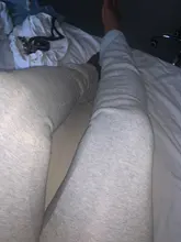 Pantalones apilados para mujer, calzas de chándal gruesas, sólido alto, cordón de cintura alta, con campana inferior, plisada con vuelo, informales