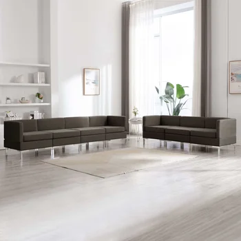 

Set 7 PCs gray mole sofa fabric sofa