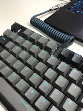 PBT Keycap Keyboard-Key-Cap Mx-Switches Cherry-Profile Gray Dolch Double-Shot Black Blue