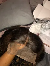 ALICE-pelucas de cabello humano rizado con malla frontal, cabello con cierre superior de cuero cabelludo de 150% de densidad, no Remy