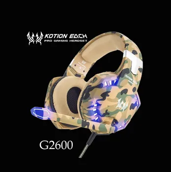 

Gaming Headset kotion each g2600, with backlight, color: camouflage Brown