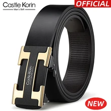 Castle Korin Genuine Leather Belt Men Luxury Brand Designer Fashion Top Quality Belts For Men Strap Male Automatic Buckle Gift