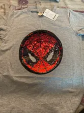 Ropa de verano para bebés, camisetas para niños y niñas, 1 Uds., gráfica con lentejuelas mágicas, Reversible, de algodón, informal, a la moda