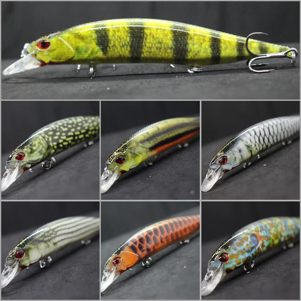 

wLure 20g 13cm Slow Floating Jerkbait Lifelike Painting Cutting Blade Treble Hooks Weight Transfer Minnow Fishing Lure HM401