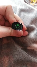 Anillos de gato negro de Anime para niños y niñas, joyería para disfraz, fiesta, regalo, estampado verde, esmalte, Pata de Gato