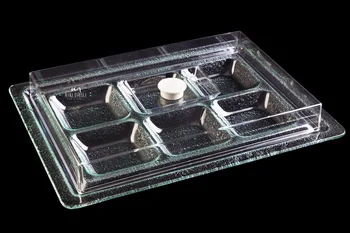 

6 bowl With Lid Glass Breakfast Plate Breakfast Set Platter Simple