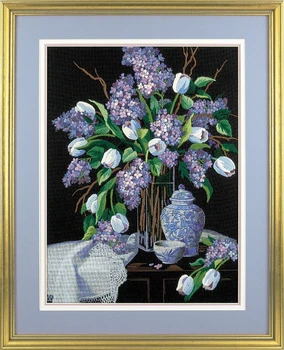 

Set for embroidery "Dimensions 01529 Lilacs and Lace (Lilac and lace)"