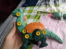 Conjunto de dinosaurios de juguete para niños, tuerca de tornillo de combinación, juguetes educativos de bloques con montaje, regalo