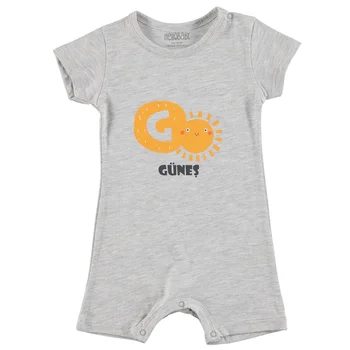 

ebebek HelloBaby Summer Basic Baby Letters Jumpsuit