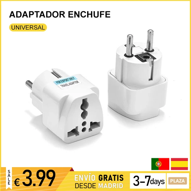 Adaptador enchufe universal americano, ingles, europeo, asia