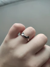 Anillo de Oreja de Gato con diseño abierto para mujer y niña, joyería anillo de moda ajustable, regalo, venta al por mayor