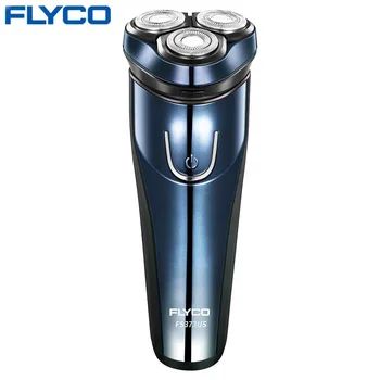 

Flyco мужская электробритва, портативная бритва с аккумулятором темно-синего цвета, моющаяся бритва с тройным лезвием FS373