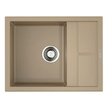 Мойка для кухни Omoikiri Sumi 65-CH Tetogranit(Шампань)(Можно установить любой стороной, перелив, сливные желобки