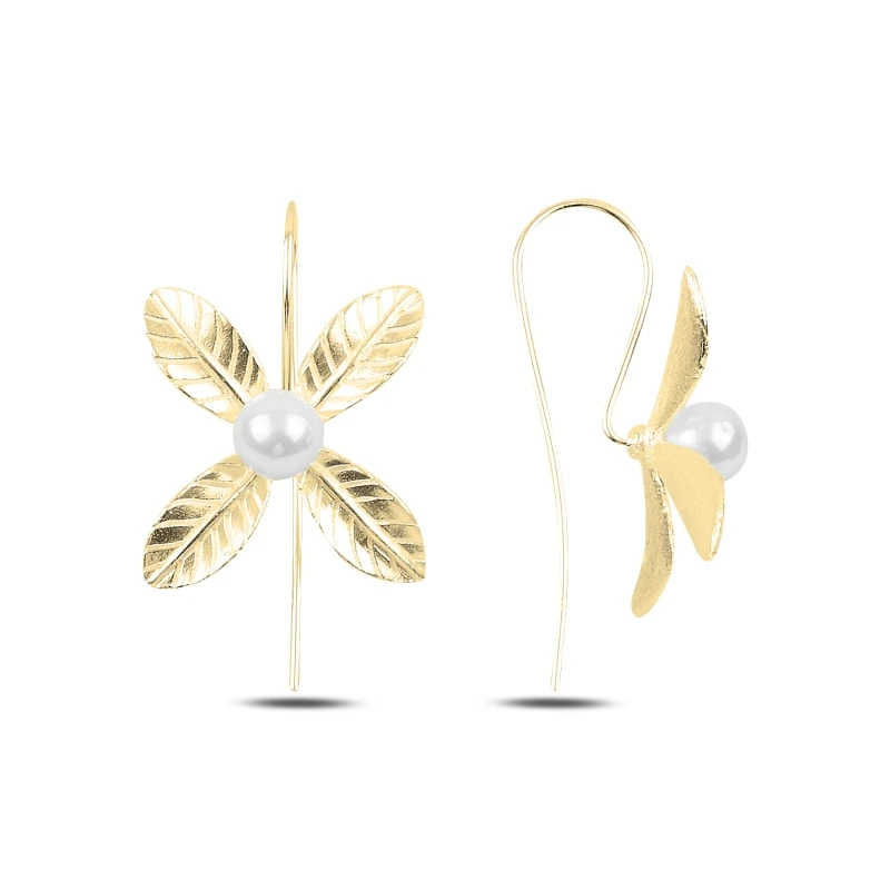 

Silver 925 Sterling Pearl Flower Earrings