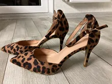 Women Shoes Office Pumps Pointed-Toe Animal-Print High-Heels Leopard Elegant Sexy Luxury
