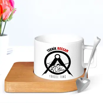 

Personalized Professional Technical Painter Wooden Altlıklı Ceramic Cup-2