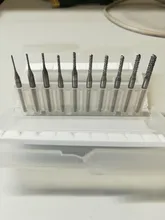 10 Uds 0,8-3.175mm PCB de carburo juego de cortadoras de fresado 3.175mm vástago de maíz Molino de extremo fresadora cortador Bits de corte CNC herramientas de fresado