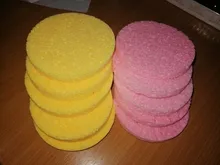 Esponja de madera Natural para el cuidado de la cara, compresa, cosmético, Puff, limpieza, removedor de maquillaje, 1/5 Uds.