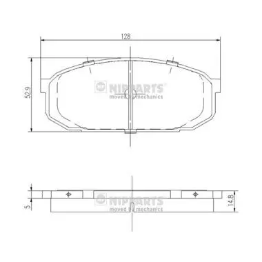 Колодки дисковые передние Mazda 323F 2.0i V6 24V 94-98 NIPPARTS