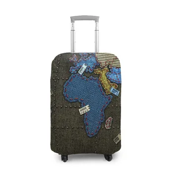 

Suitcase cover 3D world jeans