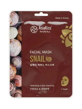 

Asiakiss snail essence facial mask fabric facial mask with slime snail extract, set of 10 PCs