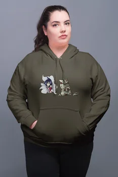 

Angemiel Wear Ahriye Purlin Rengar Green Women 'S Hooded Sweatshirt