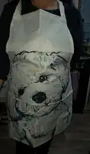 1 Uds hombres perro mujeres impreso ropa de algodón sin mangas de la cocina de la Casa Hogar delantales delantal casa Herramientas de limpieza de tamaño a 2 68x5 5cm/47x38cm