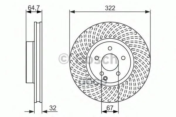 Тормозной Диск 0986479652 Bosch арт. 0986479652
