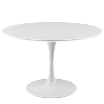

TULLE table, aluminum, white lacquered, 120 cms