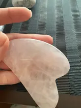 Masajeador de piedra Natural de cuarzo rosa, masajeador para terapia Facial y cuello, masajeador para tratamiento de salud, cuello cuerpo, gua sha