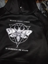 Sudadera con capucha de Devil winter para mujer, nueva oscura, punk, Vintage, Harajuku, informal, con estampado de dibujos animados, de talla grande, gótica, holgada