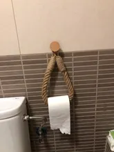 Soporte de almacenamiento de papel higiénico para cocina y baño, estante de almacenamiento con ventosa, montado en la pared, movible, cuerda colgante Vintage