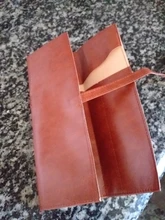 Nuevo estilo de cuero de la PU monedero bolsa de maquillaje Pem lápiz caso cosmético bolso Retro