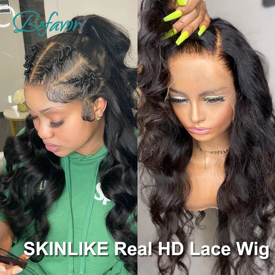 LUMIERE Lace Front Wigs Human Hair Deep Wave T Part HD Lace Front Wigs for  Black Women Baby Hair Pre Plucked - Grade 10A Brazilian Virgin Hair Natural