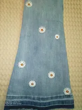 Pantalones vaqueros acampanados con flores bordadas para mujer, Vaqueros Vintage para mujer, vaqueros para primavera y otoño