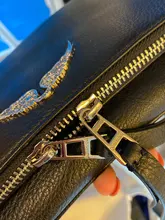 Alas decoradas bolso de un solo hombro de mujer casual moda desenfadada dos cadenas Bolsa Bandolera bolsos de cuero