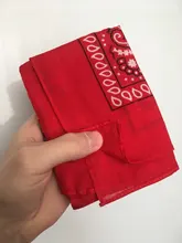 Pañuelo cuadrado de Cachemira roja para mujer, hombre, niño y niña, Bandana 2020 algodón, moda de Hip Hop, 54cm x 54cm, negro, 100%