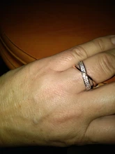 Huitan-anillo cruzado en forma de X de dos tonos para mujer, joyería de moda de boda, sortijas grandes y modernas de piedra CZ deslumbrantes