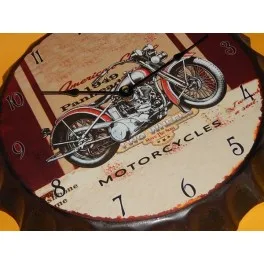 

Sheet clock motorcycle VINTAGE to decorate wall