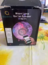 Lámpara de luna con Altavoz Bluetooth Quran, soporte para estante, aplicación de luz nocturna de Control con traducción del Corán