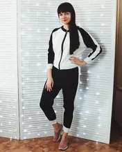 Tracksuits Women Cardigan Sweater Waist-Pants Spring Two-Piece-Sets Knitted White Fashion