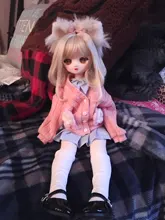 ShugaFairy Naiko-Muñeca articulada de resina BJD para niñas, juguete de cuerpo articulado con cara arriba, cuerpo cuadrático, 1/4