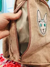 Mochila de pana a rayas para mujer, bolso escolar para chicas y adolescentes, de lujo, estilo Harajuku, a la moda, para estudiantes
