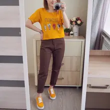 Female Tops Tees Printed t-Shirt Soft Women Harajuku Gothic Korean Casual Summer Hirsionsan