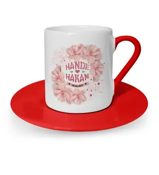 

Personalized Valentine 'S Day Themed Red Turkish coffee Cup-8
