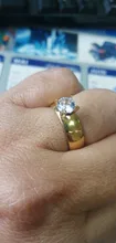 Anillo de compromiso de boda para hombre y mujer, sortija grande de acero de titanio y circón, oro de compromiso, regalo de San Valentín