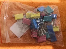 20 Uds colorido Clips de carpeta metálicos Clip de papel 15mm escuela insumos de aprendizaje para oficina Color al azar de alta calidad