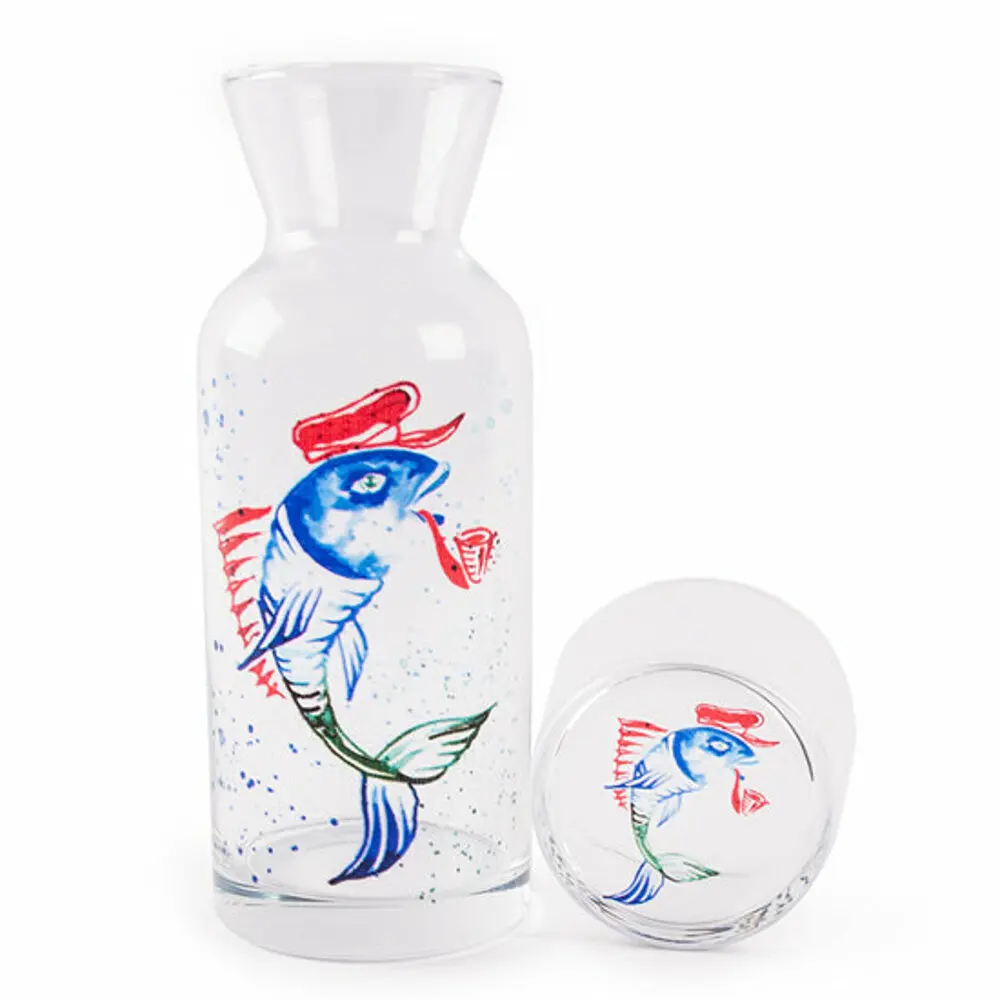 

BiggDesign AnemoSS Jug, Glass Jug, For Cold Drinks, Special Artist Design, Blue Color, healthy and Environmentally Friendly Des