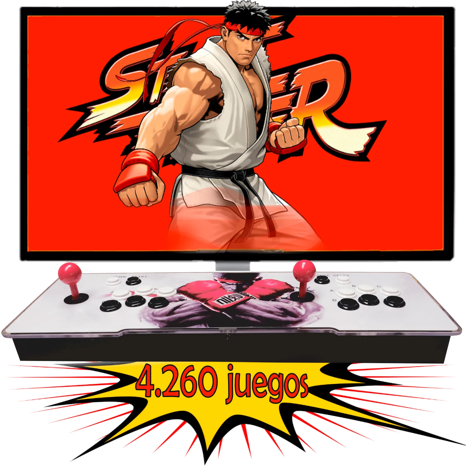 Pandora Box 10, (4260 Juegos más recordados) Ultima version 2021, Retro Consola Maquina recreativa Arcade Video, Joystick arcade